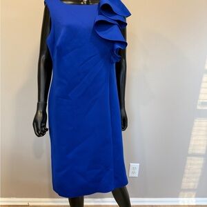 Eliza J One Shoulder Royal Blue Dress